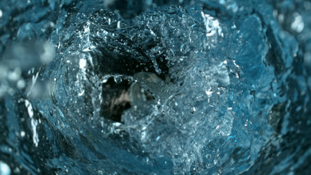 Freeze Motion of Rotating Water in Twister Shapeの写真素材