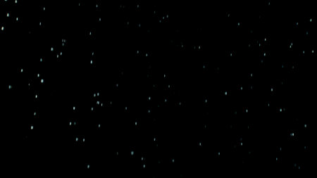 Freeze Motion of Rain - Falling Water Drops Isolated on Black Backgroundの写真素材
