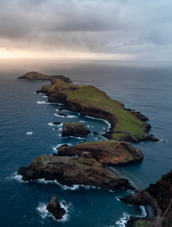 Landscape of Madeira island - Ponta de sao Lourenco , Portugalの写真素材