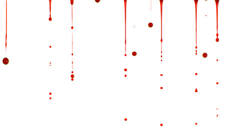Blood Splash in Freeze Motion . Isolated on White Backgroundの写真素材