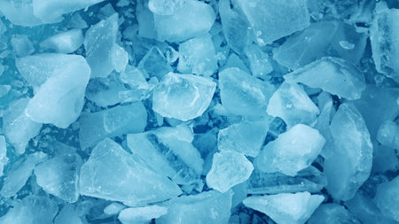 Super Slow Motion of Exploding Ice Shards , Close-up