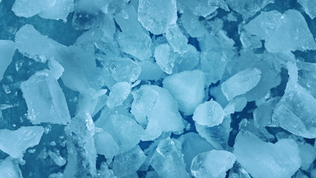 Super Slow Motion of Exploding Ice Shards , Close-up