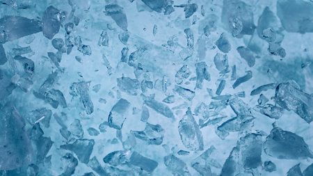 Super Slow Motion of Exploding Ice Shards , Close-up