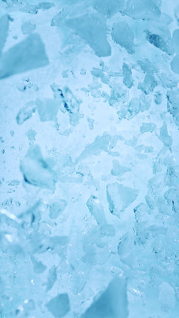 Super Slow Motion of Exploding Ice Shards , Close-upの写真素材