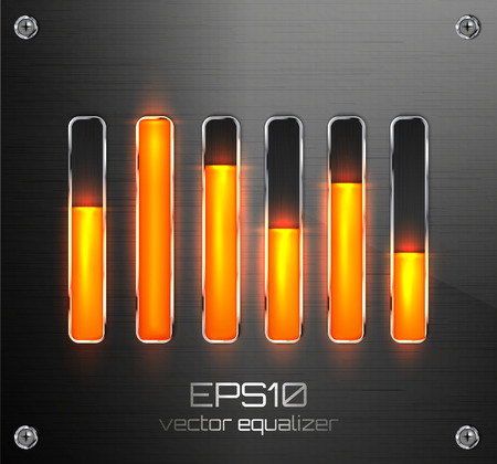 Digital Equalizer. Vector illustrationのイラスト素材