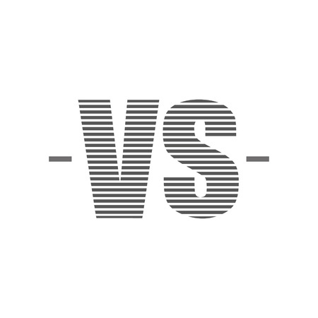 Versus Logo. VS Vector Letters Illustration isolated on white backgroundのイラスト素材