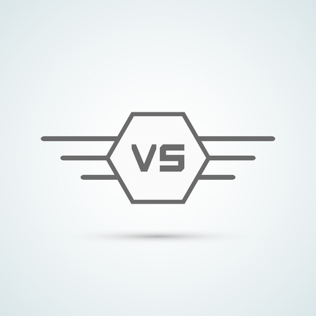 Versus Logo. VS Vector Letters Illustration isolated on white backgroundのイラスト素材