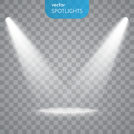 Abstract Spotlight isolated on transparent background. Light Effects.のイラスト素材