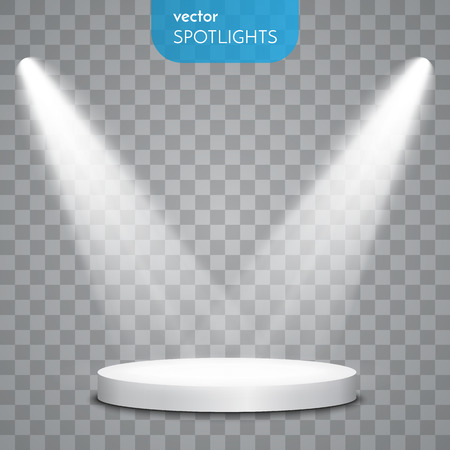 Abstract  Vector Spotlight isolated on transparent background. Light Effects.のイラスト素材