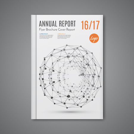 Science design vector template layout for magazine brochure flyer booklet cover annual report.のイラスト素材