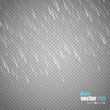Vector rain isolated on transparent background.のイラスト素材