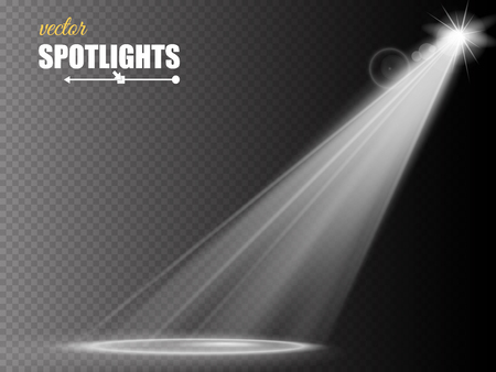Vector Spotlights. Scene. Light Effects. Vector illustrationのイラスト素材