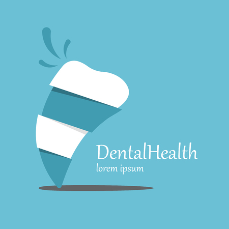 Tooth Icon vector template. Health, medical or doctor and dentist office symbols. Oral care, dental, dentist office, tooth health, tooth care, clinic. Tooth icon.のイラスト素材