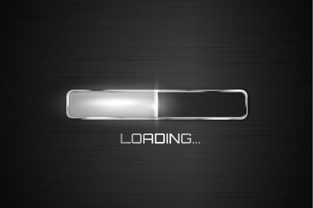 Grey vector progress loading bar. Vector illustrationのイラスト素材