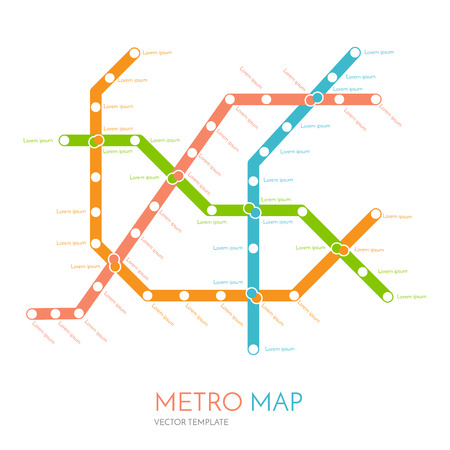 metro or subway map design template. city transportation scheme concept. rapid transit vector illustrationのイラスト素材