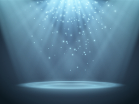 Vector Spotlights. Scene. Vector transparent Light Effectsのイラスト素材