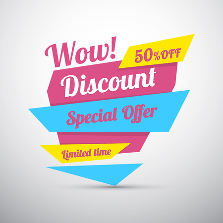 Discount sticker. Special offer vector isolated. Promotion sticker. Sale limited offer sticker. Advertisement tag. Sale poster. Vector illustration. Sale backgroundのイラスト素材