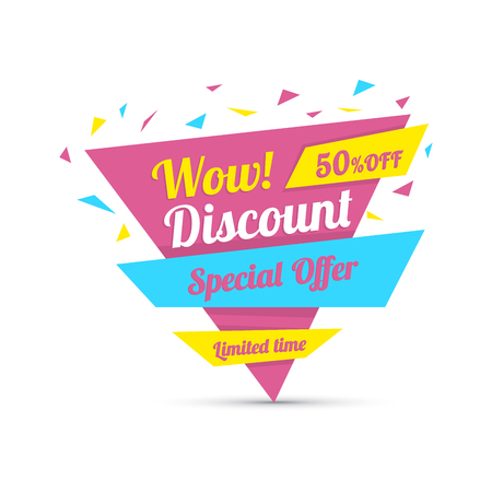 Discount sticker. Special offer vector isolated. Promotion sticker. Sale limited offer sticker. Advertisement tag. Sale poster. Vector illustration. Sale backgroundのイラスト素材