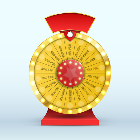 Colorful wheel of luck or fortune infographic. Vector illustrationのイラスト素材