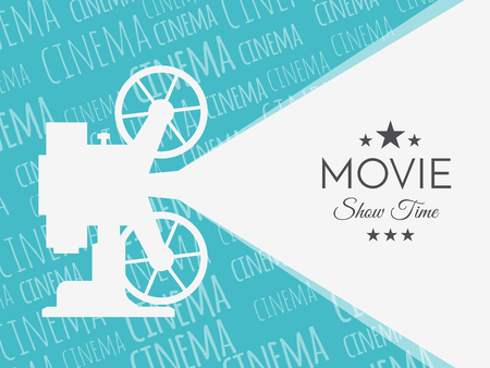 Cinema background or banner. Movie flyer ticket templateのイラスト素材