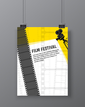 Cinema festival poster template for your design.のイラスト素材