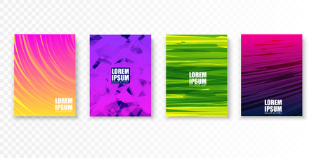 Colorful covers design in minimal style. Bright vector patternsのイラスト素材