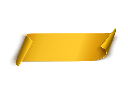 Golden ribbon isolated on white backgroundのイラスト素材