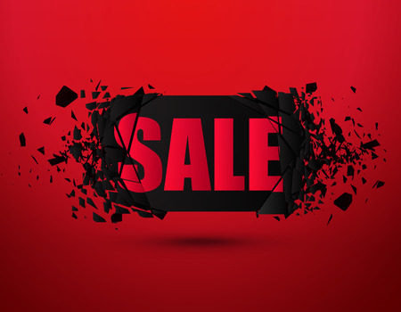 Sale Background. Vector Banner with explosion effect and glow.のイラスト素材