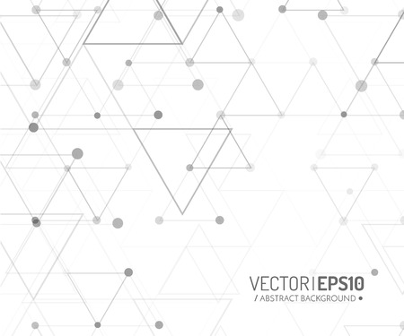 Technology background. Triangles with dots. Geometric pattern. Vector illustrationのイラスト素材