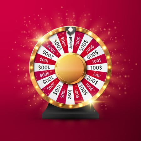 Fortune wheel vector background. Online casino concept. Lucky roulette vector illustration.のイラスト素材