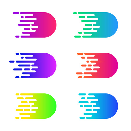 Speed concept. Vector motion comics effect. Colorful simple speed lines.のイラスト素材