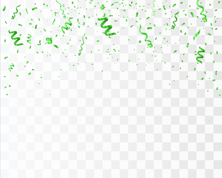 confetti isolated on tansparent background. Vector birthday concept.のイラスト素材