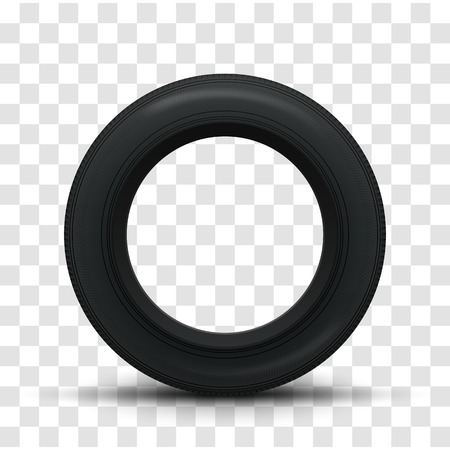 Car tire isolated on white background. Vector illustration.のイラスト素材