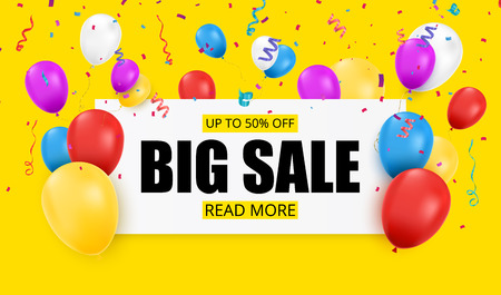 Big sale banner. Advertising poster. Sale background. Vector illustrationのイラスト素材