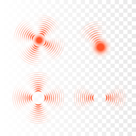 Sonar search sound wave. Vector radar iconのイラスト素材