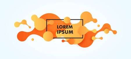 Abstract fluid vector shapes. Wavy forms background. Vector liquid gradient illustration. Trendy design banner.のイラスト素材