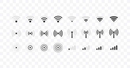 Signal signs isolated on white background. Vector iconsのイラスト素材