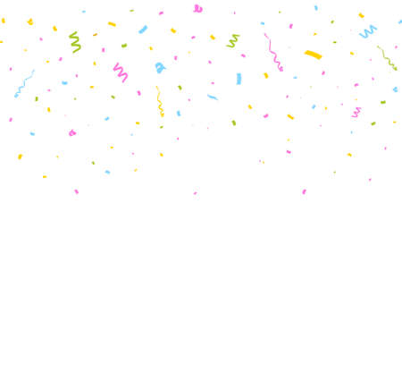 Confetti isolated on white. Festive Background. Vector illustrationのイラスト素材