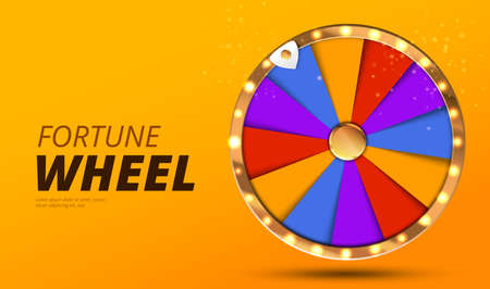Colorful wheel of luck or fortune infographic. Vector illustration. Online casino background. Vector illustrationのイラスト素材