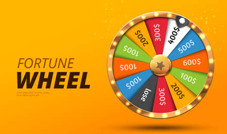 Colorful wheel of luck or fortune infographic. Vector illustration. Online casino background. Vector illustrationのイラスト素材