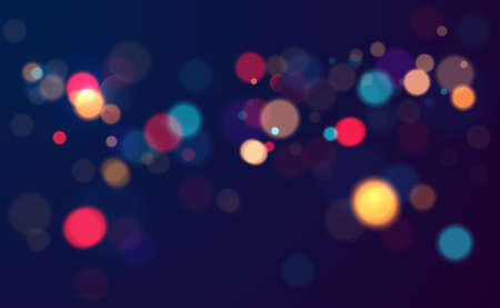 Colorful bokeh lights background. Blurred circle shapes. Vector illustrationのイラスト素材