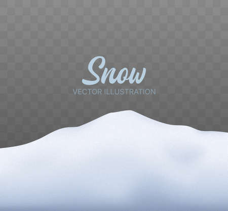 Snowy landscape isolated. Vector winter background with snowy hills. Christmas background.のイラスト素材