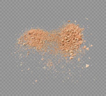 Makeup powder isolated. Vector illustration of cosmetic powderのイラスト素材