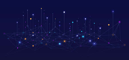 Big data visual information background. Social network concept. Connection vector background.のイラスト素材