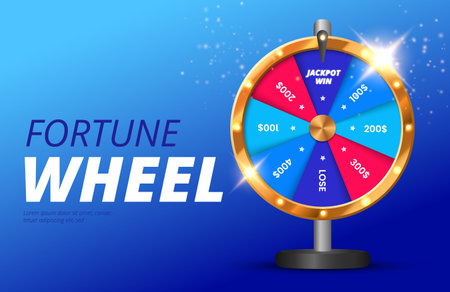 Wheel of fortune background. Vector lucky roulette illustration. Online casino concept.のイラスト素材