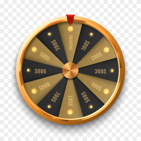Wheel of fortune background. Vector lucky roulette illustration. Online casino concept.のイラスト素材