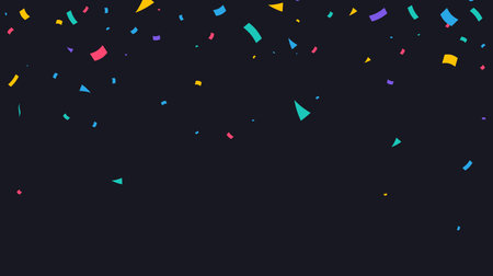 Confetti background. Festive backdrop. Party design with colorful confetti. Vector illustrationのイラスト素材
