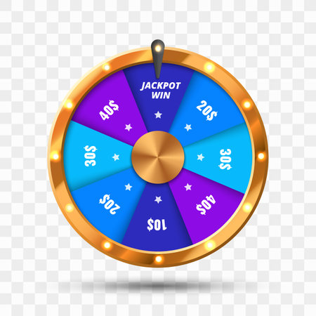 Wheel of fortune background. Vector lucky roulette illustration. Online casino concept.のイラスト素材