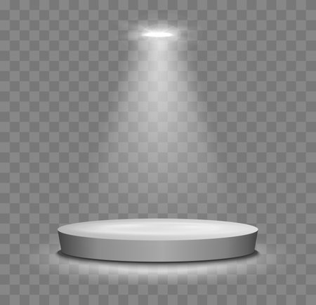 Spotlight Shines on the Stage. Vector illustrationのイラスト素材