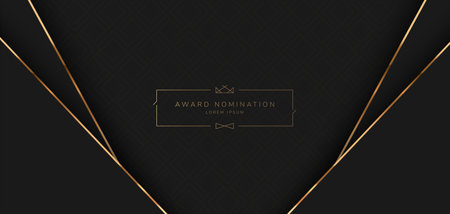 Luxury Vector Background. Abstract Premium Award Banner With Gold Lines.のイラスト素材